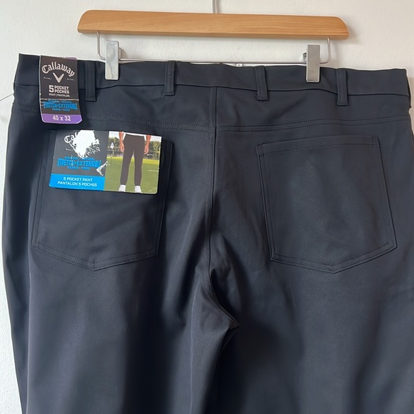 𝅺[42X32] Callaway Golf Men’s Black Straight Leg Golfing Activewear Pants - Picture 5 of 7